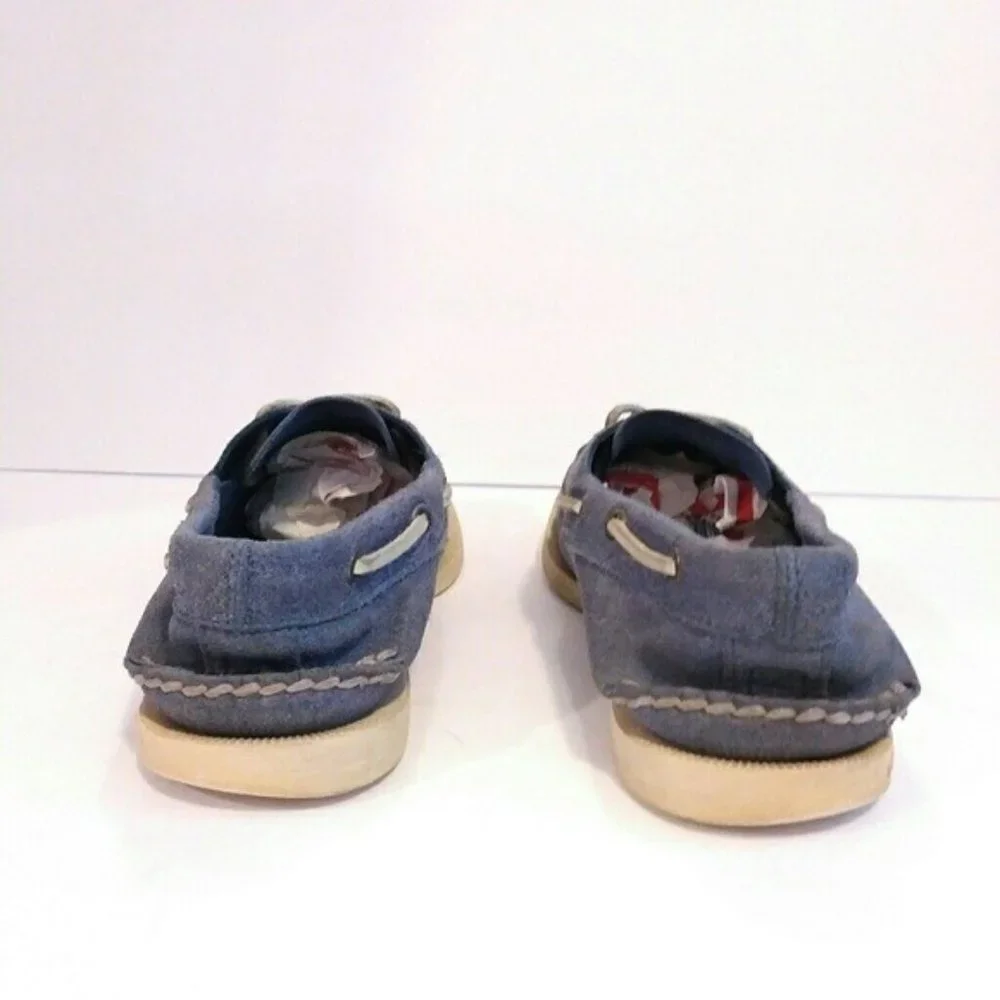 Sperry Men's Sperrys boat shoes Blue Suede size 8.5 boat shoes deck moc loafer